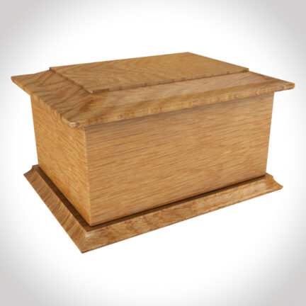 Tranquility plain wood ashes casket