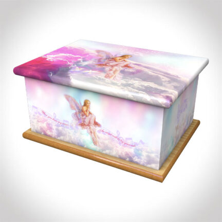 angel by my side adult ashes casket