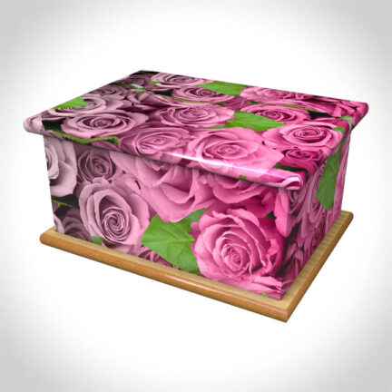 bed of roses adult ashes casket