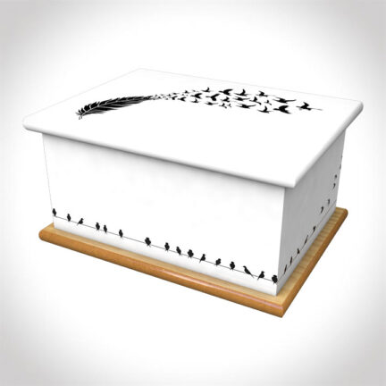 Birds of a feather adult ashes casket