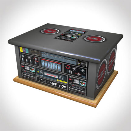 boom box adult ashes casket