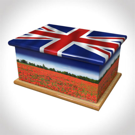 British and proud adult ashes casket