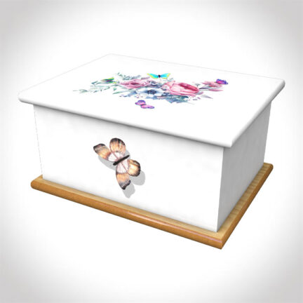 butterfly rose adult ashes casket