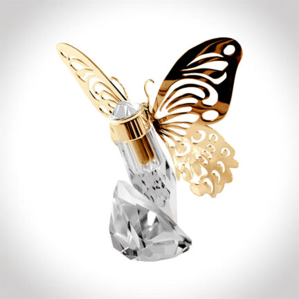 Gold crystal butterfly keepsake