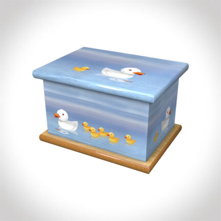 Ducklings child ashes casket