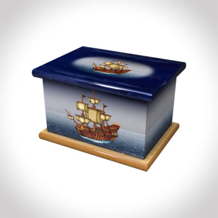 Pirate ship child ashes casket