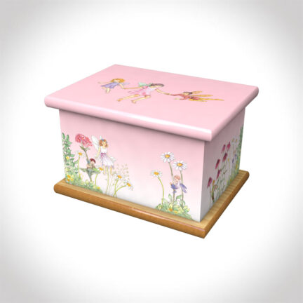 Fairyland pink child ashes casket