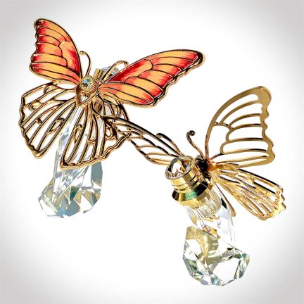 Gold crystal butterflies keepsakes