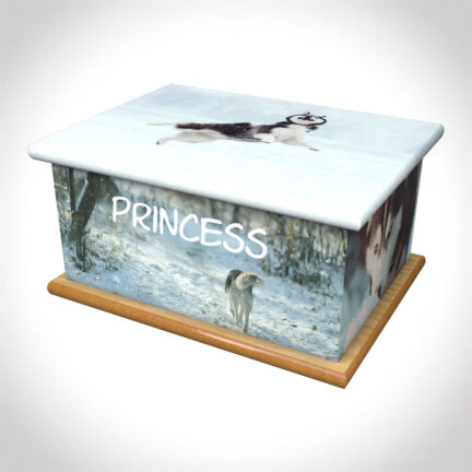 Husky princess pet ashes casket size 1