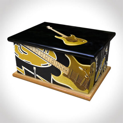 rock and gold adult ashes casket