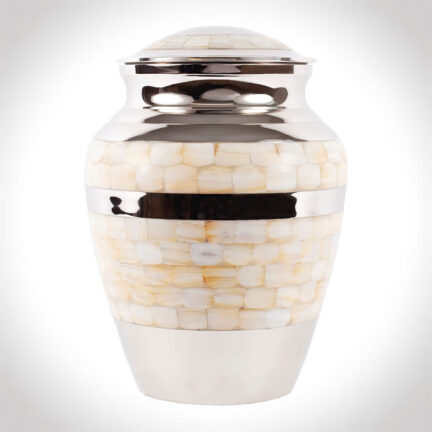 Grand Gold and Mother of Pearl traditional urn