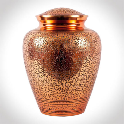 Copper Leaf Traditional Urn