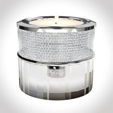 Silver crystal tealight keepsake