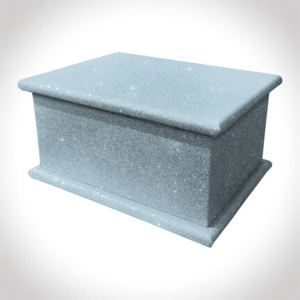 baby blue glitter adult ashes casket
