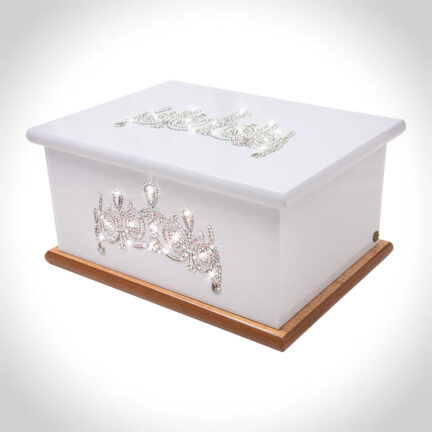 bespoke crystal tiara ashes casket adult size
