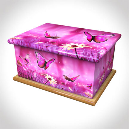 perfect pink adult ashes casket