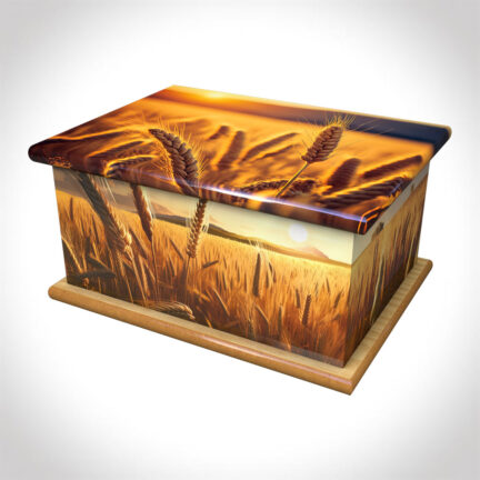 field of gold adult ashes casket