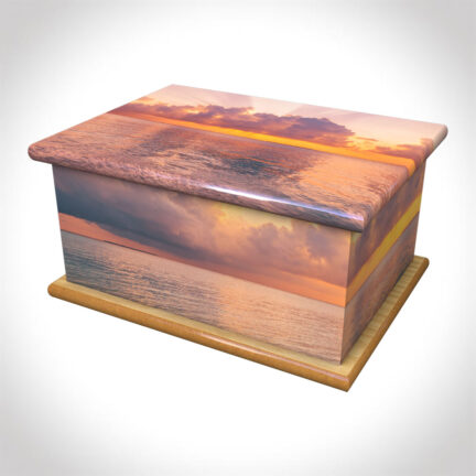 at peace adult ashes casket